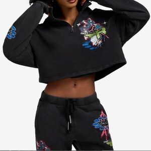 Women’s/ First Row Evolution Fleece Jogger Sweatsuit - Black - Size Large